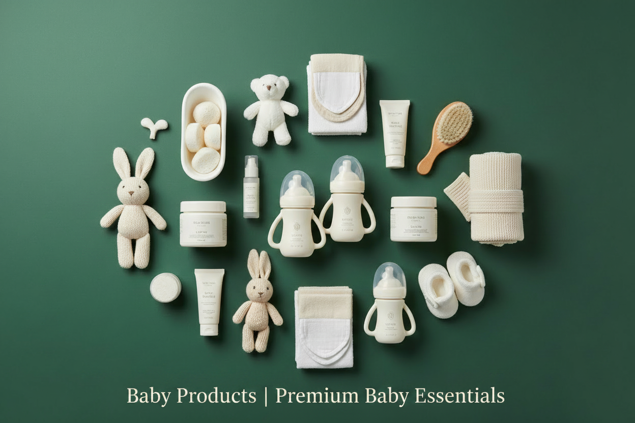 Baby Products Collection Banner with Title