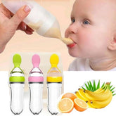 Baby Spoon Feeder | 90ml Silicone Feeding Bottle