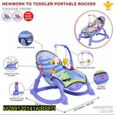 Portable baby rocking bouncer with vibration and socket locks