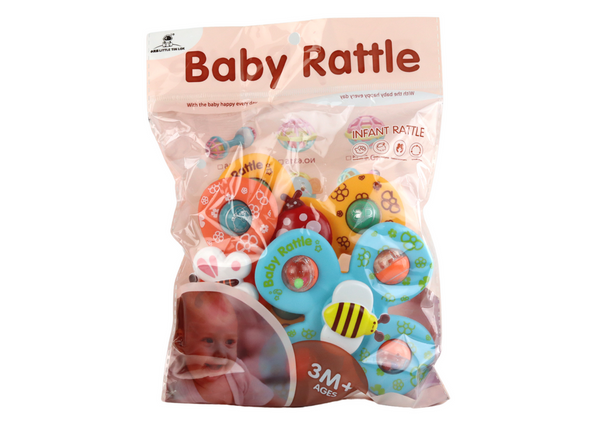 3PCS Rattle Suction Baby Toys Set