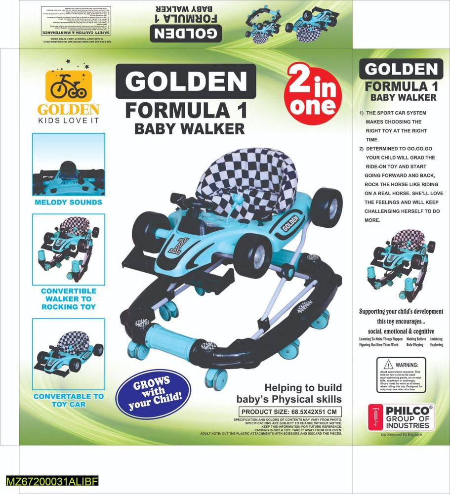 Golden Formula 1 Baby Walker & Rocker Toy