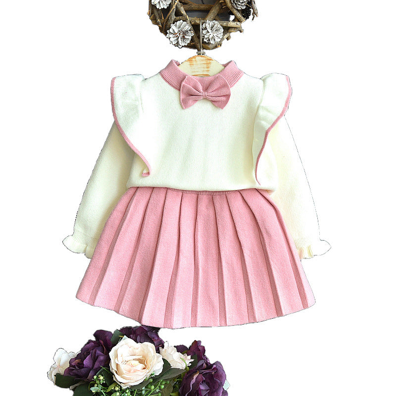 Girls Knitted Sweater Set