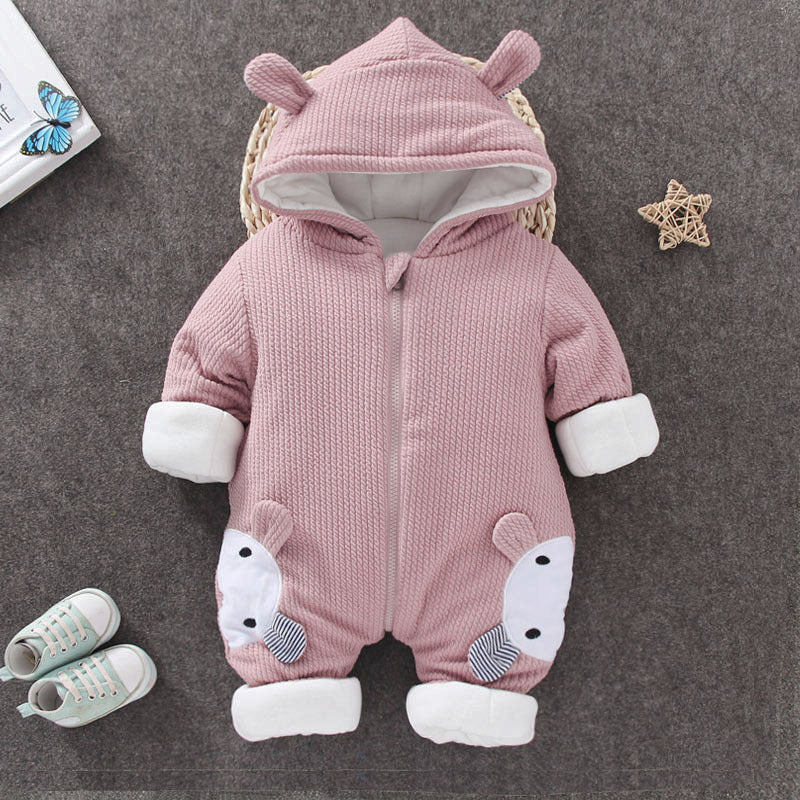 Rabbit Hooded Winter Jumpsuit for Baby